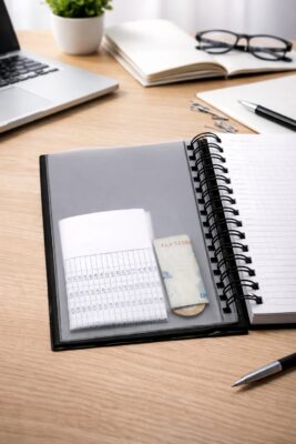 Bolsa canguru personalizada para caderno